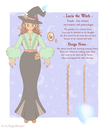 Character Design of my OC Lucìa